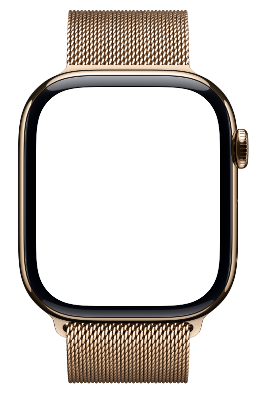 Apple Watch Series 11, gold titanium with a Milanese Loop