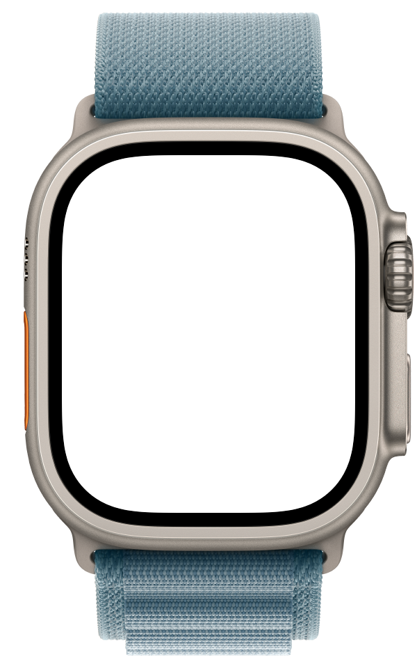 Apple Watch Ultra 3, natural titanium with an Alpine Loop